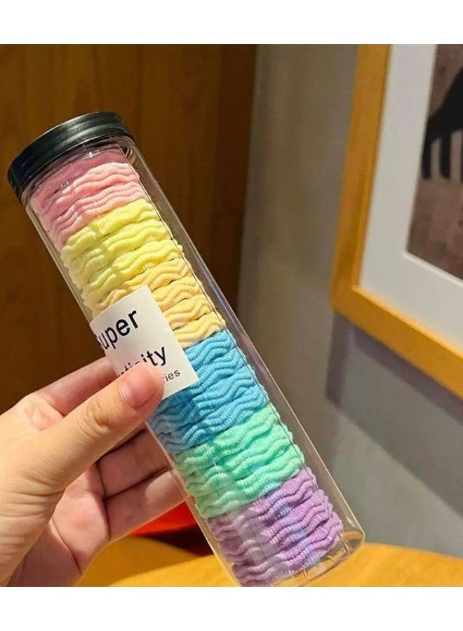 علبة توك شعر استيك ملونة مرنة وناعمة – لا تشد الشعر ومناسبة للاستخدام اليومي - Image 2